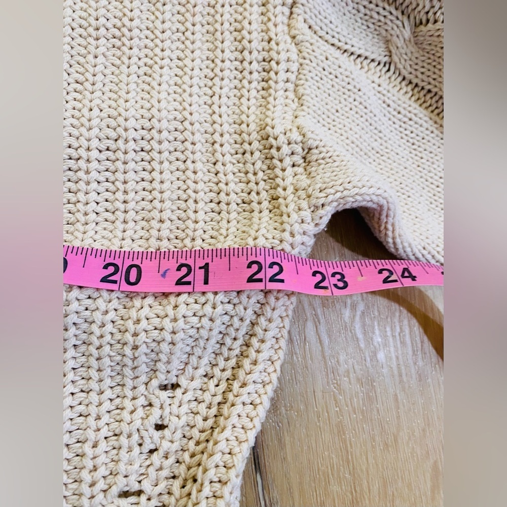 ASTR The Label Sweater Women’s Large Cream Textured Stitch Cable Chunky Knit - Picture 4 of 10